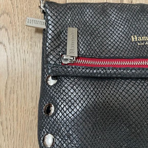 HAMMITT  GUNMETAL METALLIC CROSSBODY SHOIULDER BAG BRAND NEW! - Picture 2 of 8